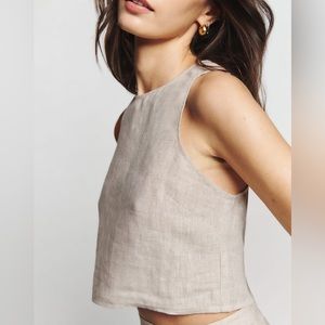NWT Reformation Jacinta Linen Top